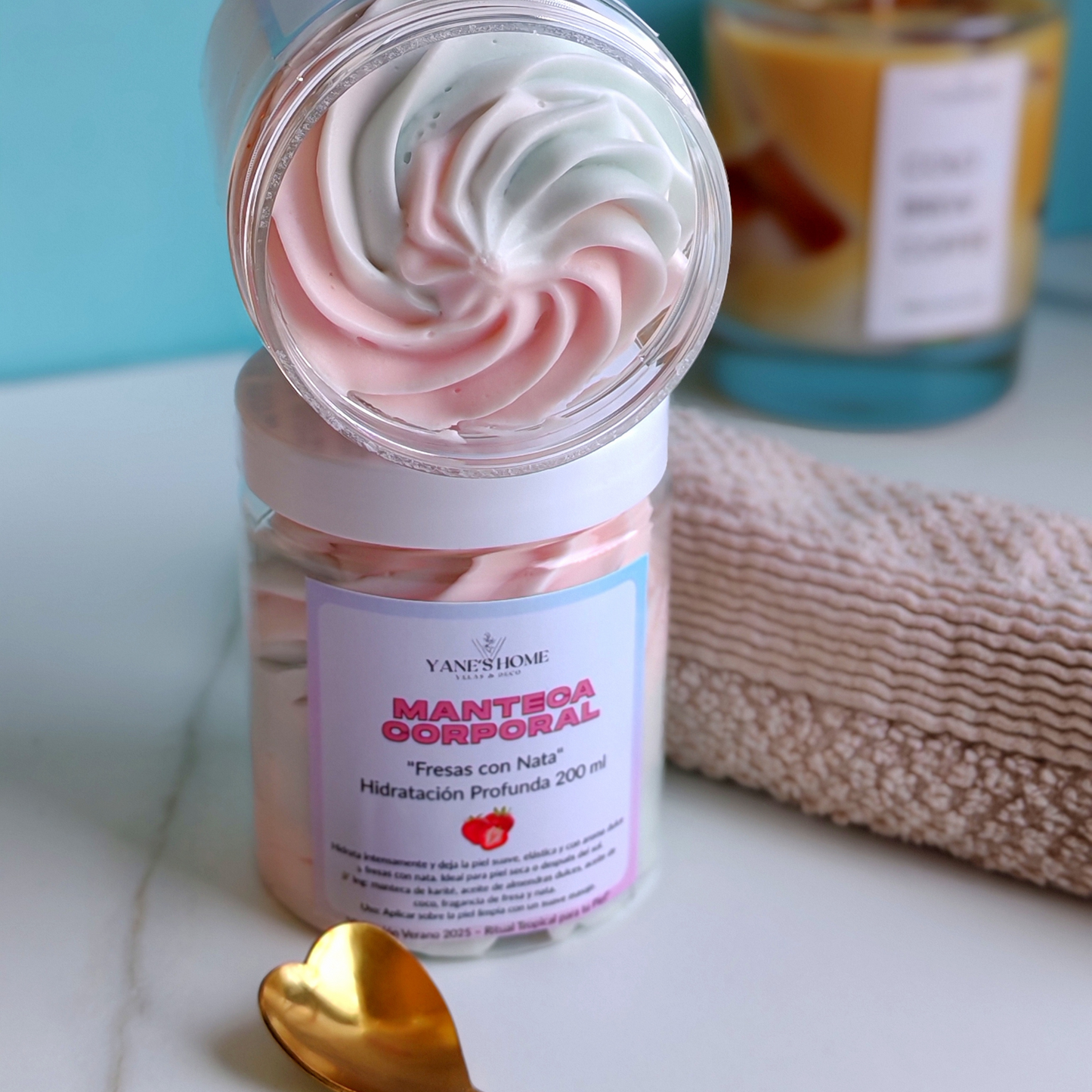Manteca Corporal Fresas con Nata – Hidratación Profunda 200 ml