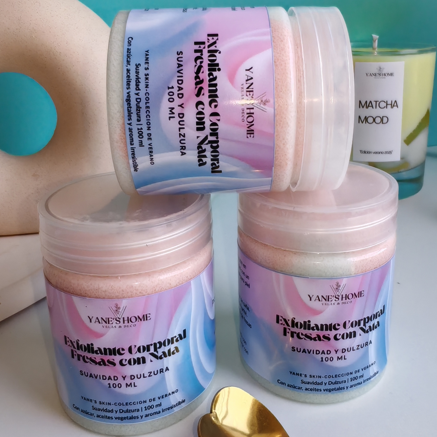 Exfoliante Corporal Fresas con Nata – Exfoliante e Hidratante 100 ml